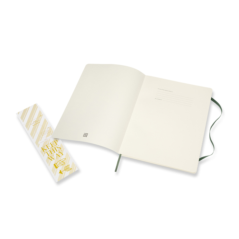 Zápisník Moleskine měkký linkovaný zelený XL