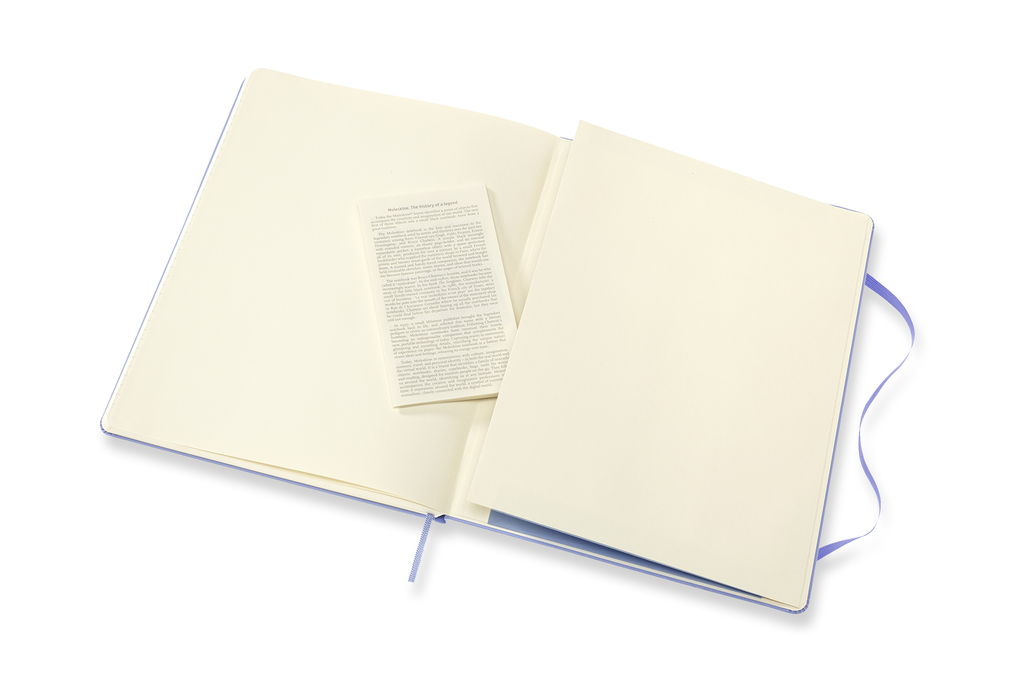 Zápisník Moleskine tvrdý čistý světle modrý XL