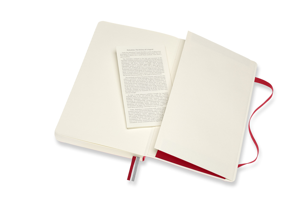 Zápisník Moleskine Expanded měkký linkovaný červený L