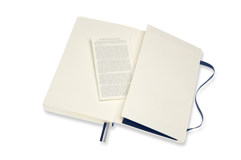 Zápisník Moleskine Expanded měkký linkovaný modrý L