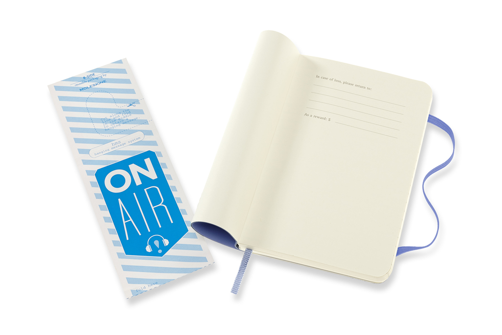 Zápisník Moleskine měkký linkovaný světle modrý S