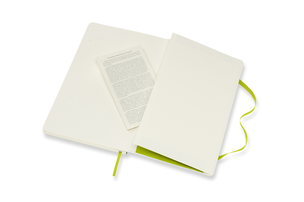 Zápisník Moleskine měkký linkovaný žlutozelený L