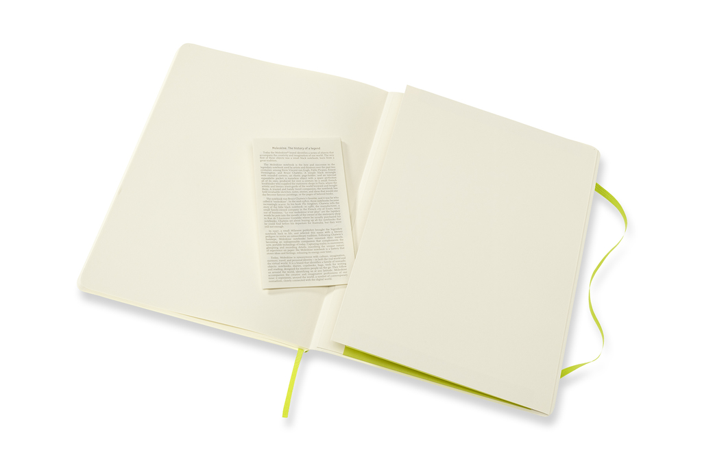 Zápisník Moleskine měkký čistý žlutozelený XL