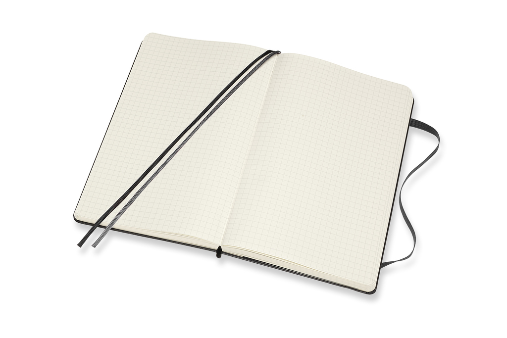 Zápisník Moleskine Expanded tvrdý čtverečkovaný černý L