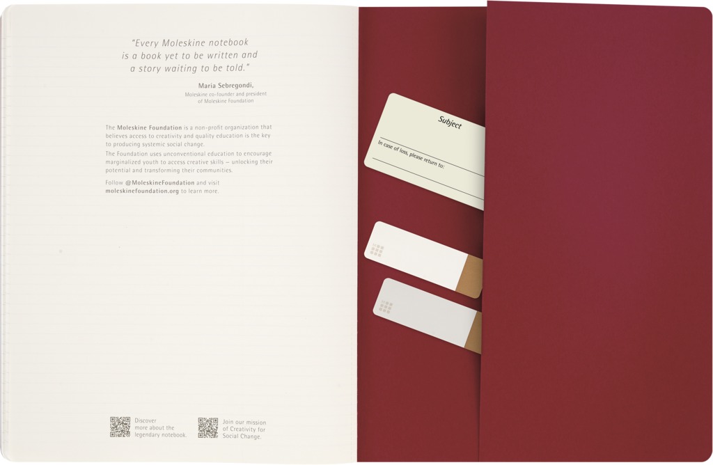 Sešit Moleskine Student Cahier 1 ks linkovaný červený XXL