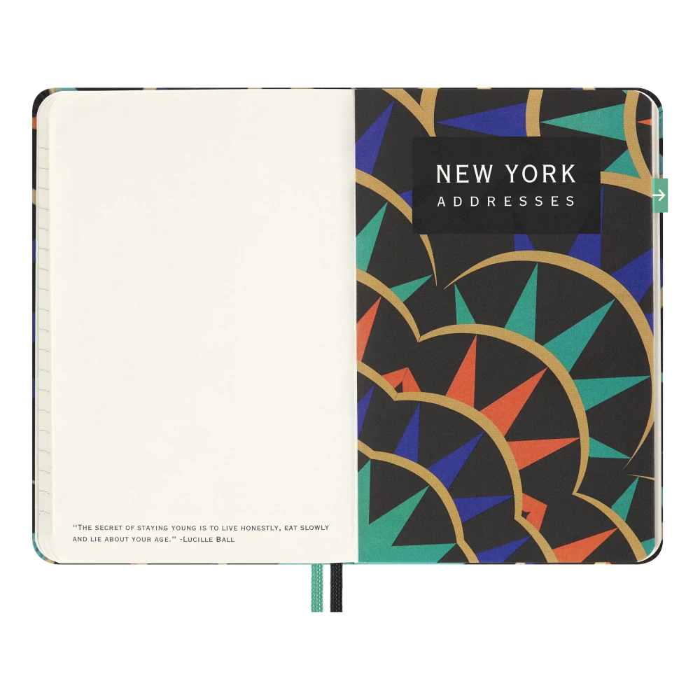Zápisník Moleskine LUXE New York čistý/linkovaný tvrdý S