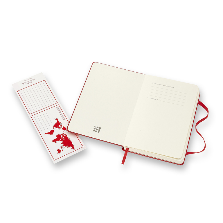 Zápisník Moleskine tvrdý čistý červený S