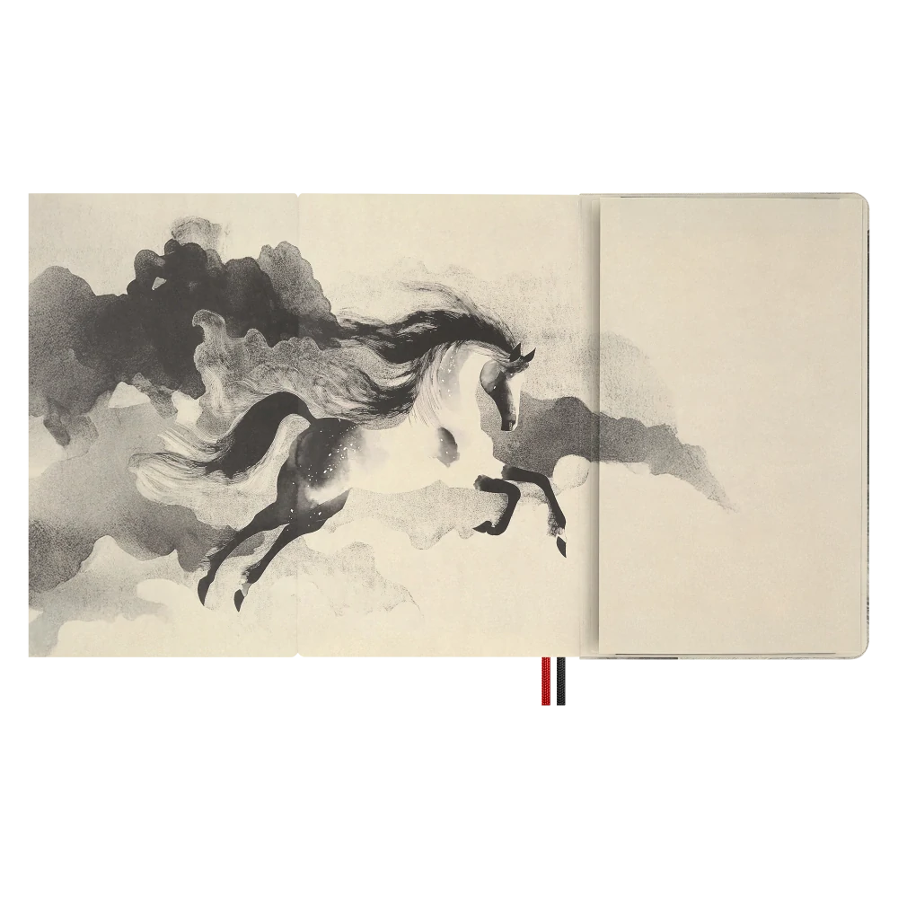 Zápisník Moleskine Horse Calligraphy linkovaný L