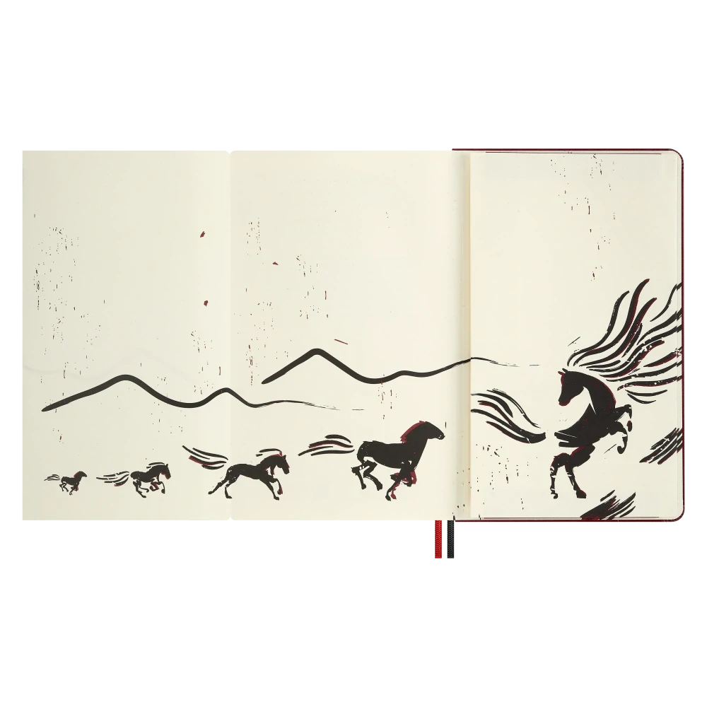 Zápisník Moleskine Horse Wood linkovaný L