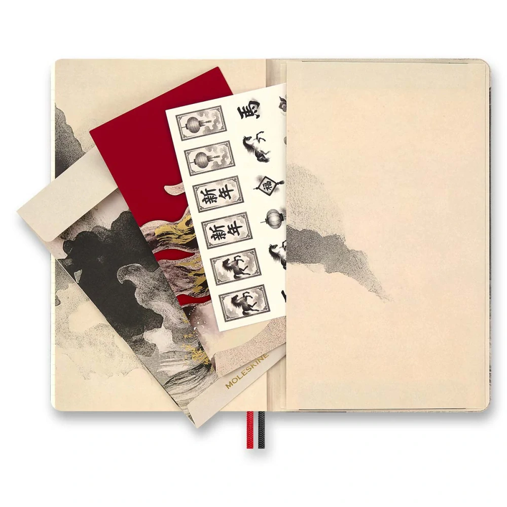 Zápisník Moleskine Horse Calligraphy linkovaný L v dárkové krabici