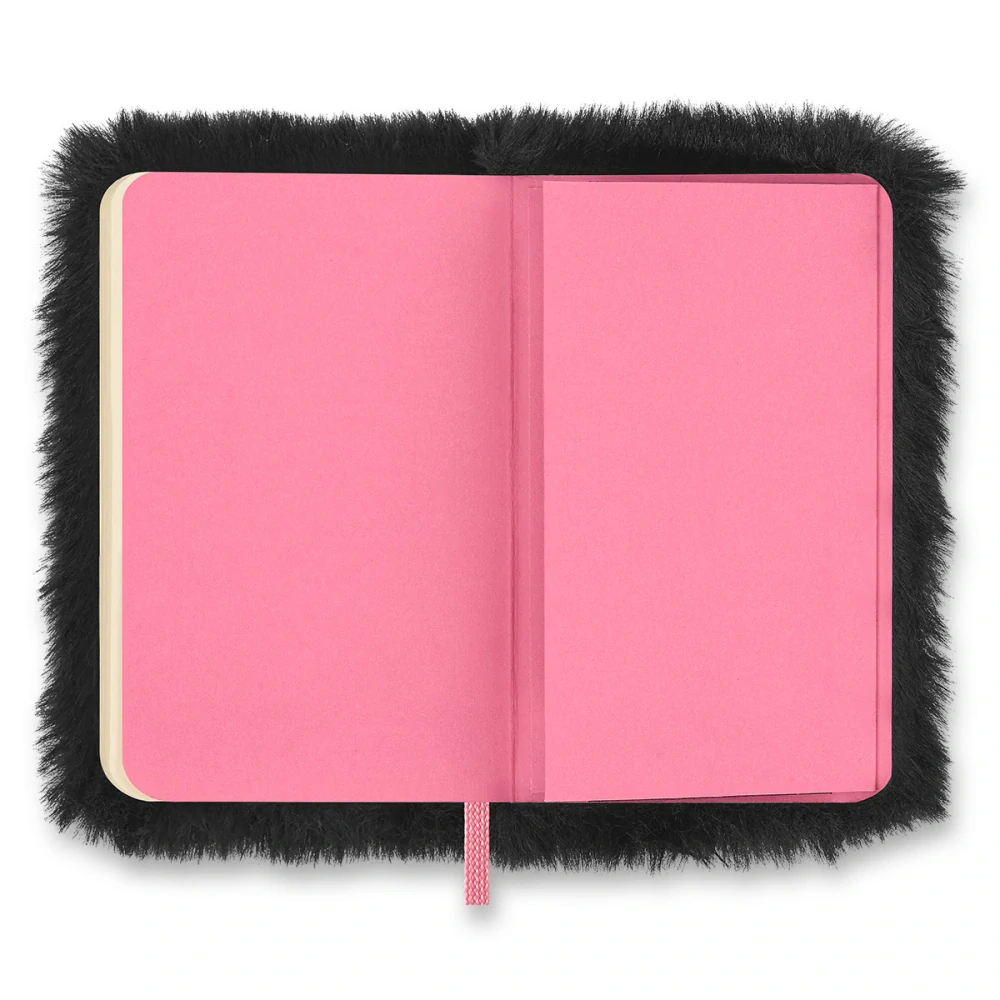 Zápisník Moleskine BLACKPINK Faux Fur čistý XS v dárkové krabici