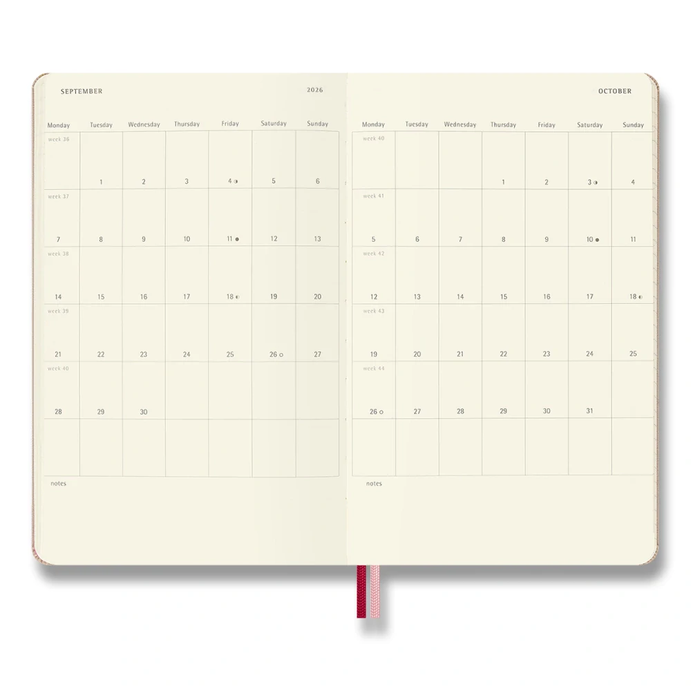 18měsíční týdenní diář Moleskine 2026-2027 Sakura L