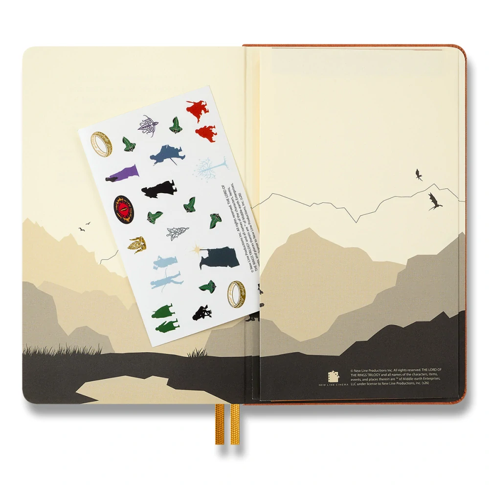Zápisník MOLESKINE The Lord of the Rings tvrdý čistý L Frodo and Sam