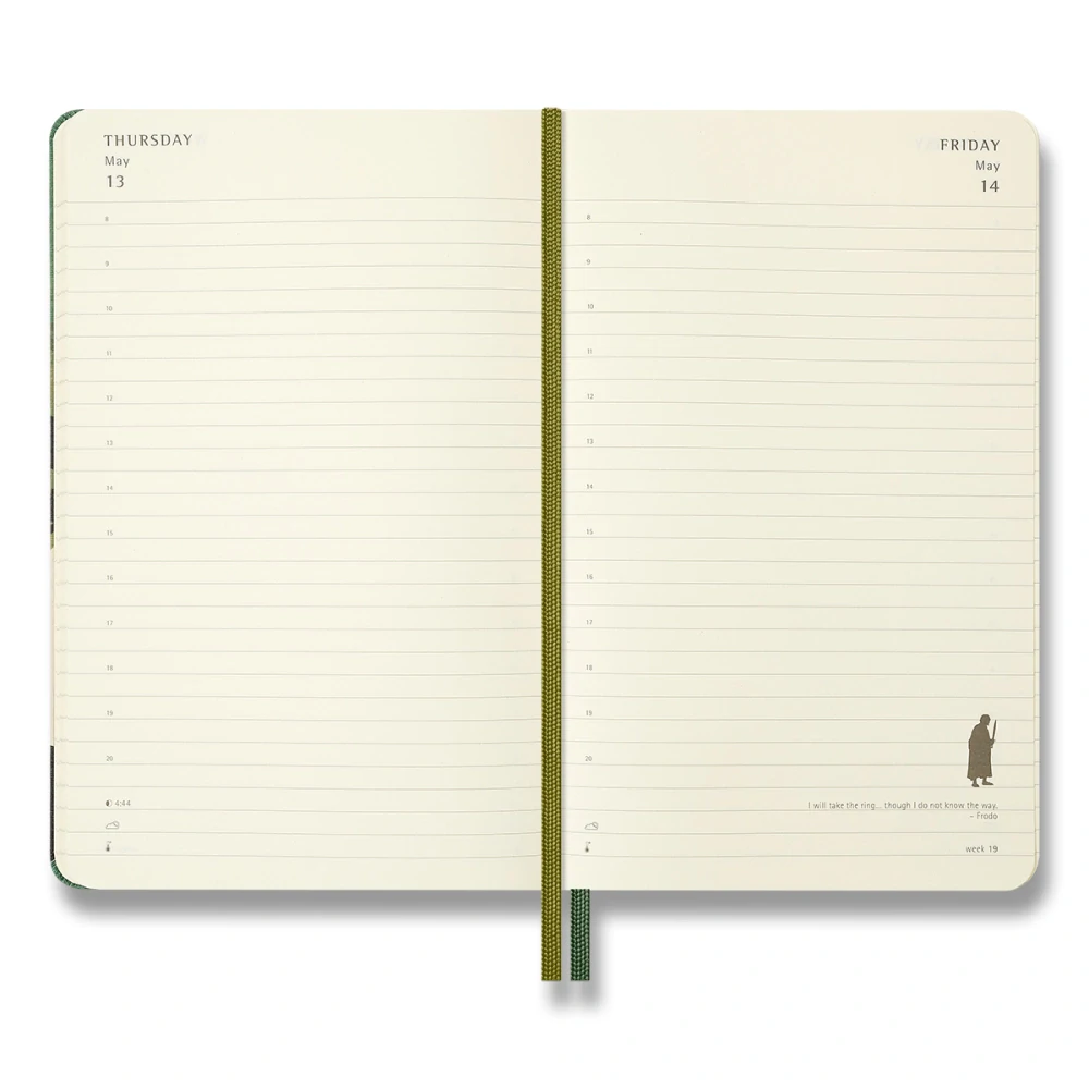 Diář MOLESKINE 2027 denní tvrdý The Lord of the Rings L Merry and Pippin