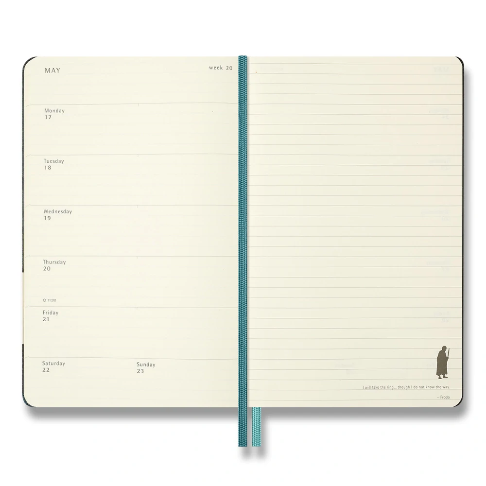 Diář MOLESKINE 2027 týdenní tvrdý The Lord of the Rings L