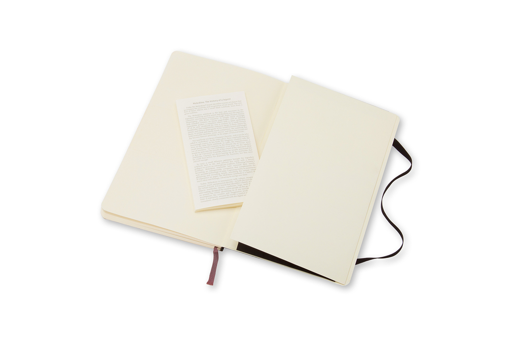 Zápisník Moleskine měkký linkovaný černý S