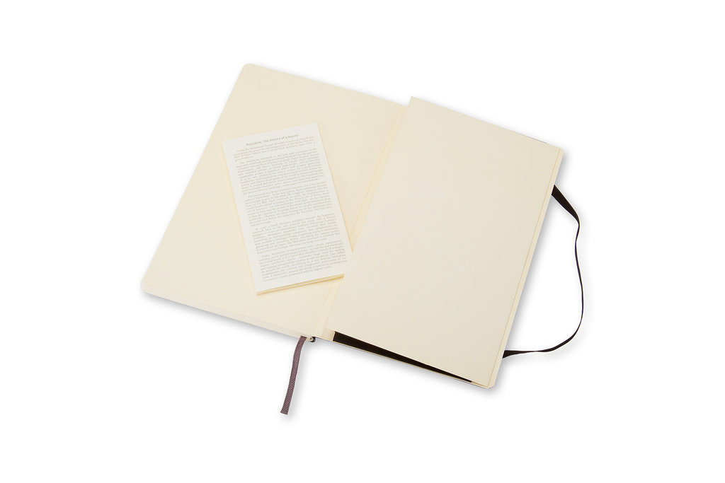 Zápisník Moleskine měkký čistý černý L