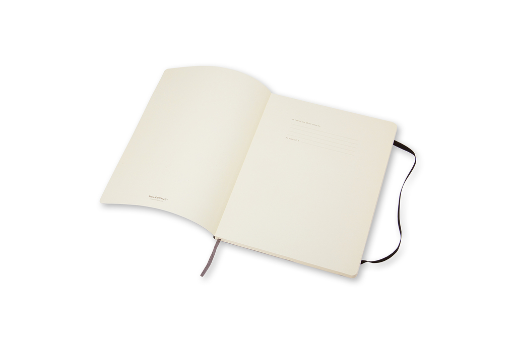 Zápisník Moleskine měkký linkovaný černý XL