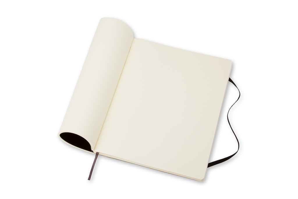 Zápisník Moleskine měkký čistý černý XL