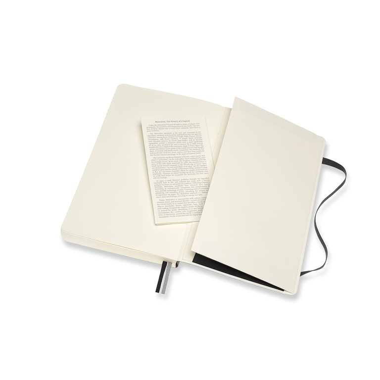 Zápisník Moleskine Expanded měkký linkovaný černý L