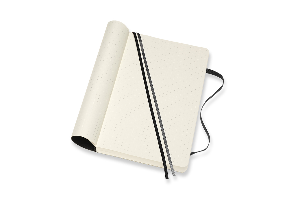 Zápisník Moleskine Expanded měkký tečkovaný černý L