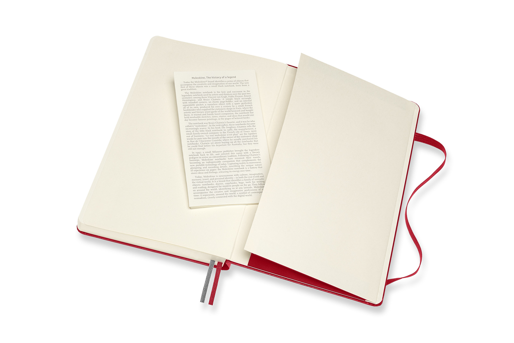 Zápisník Moleskine Expanded tvrdý linkovaný červený L