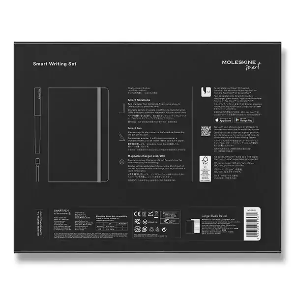 Smart writing set- Smart pen 3 + Smart zápisník linkovaný černý L