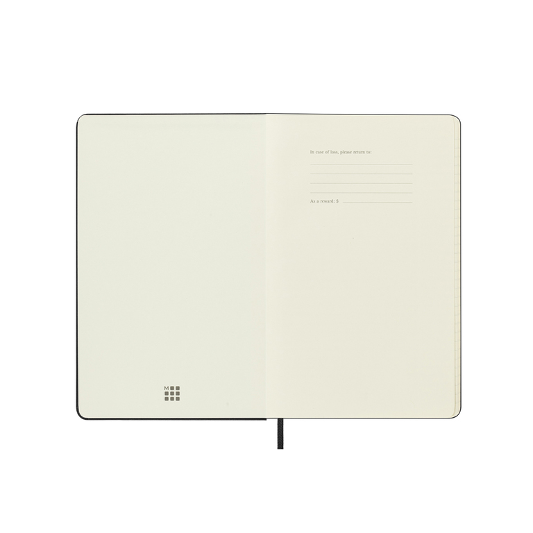 Sada Moleskine černý zápisník L a kuličkové pero Kaweco 0,7 mm