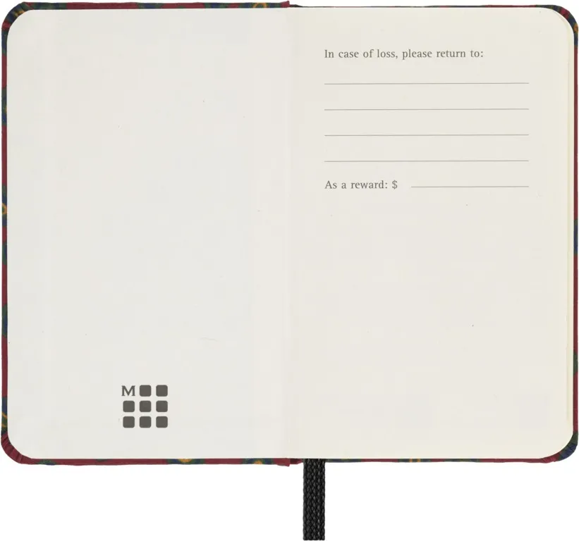 Silk zápisník Moleskine čistý bordeaux vínový XS v dárkové krabici
