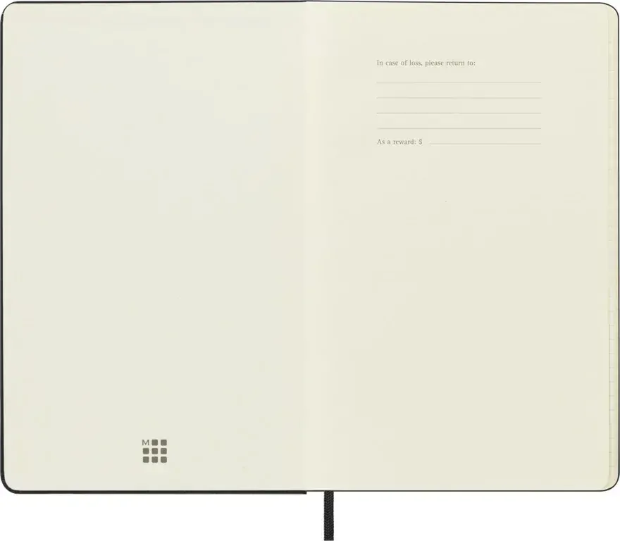 18měsíční horizontální diář Moleskine 2024-2025 tvrdý černý L