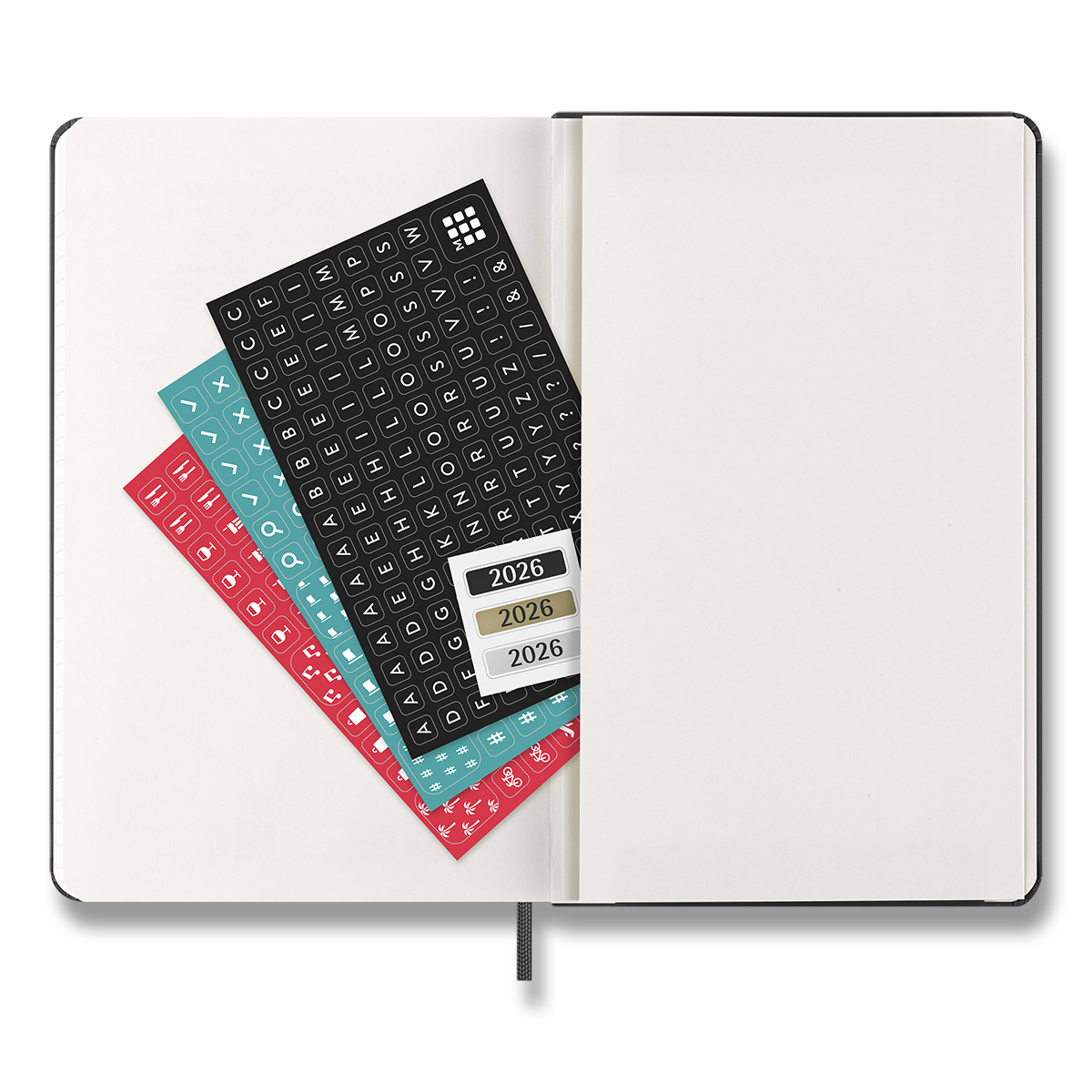 Diář Moleskine 2026 denní tvrdý černý L