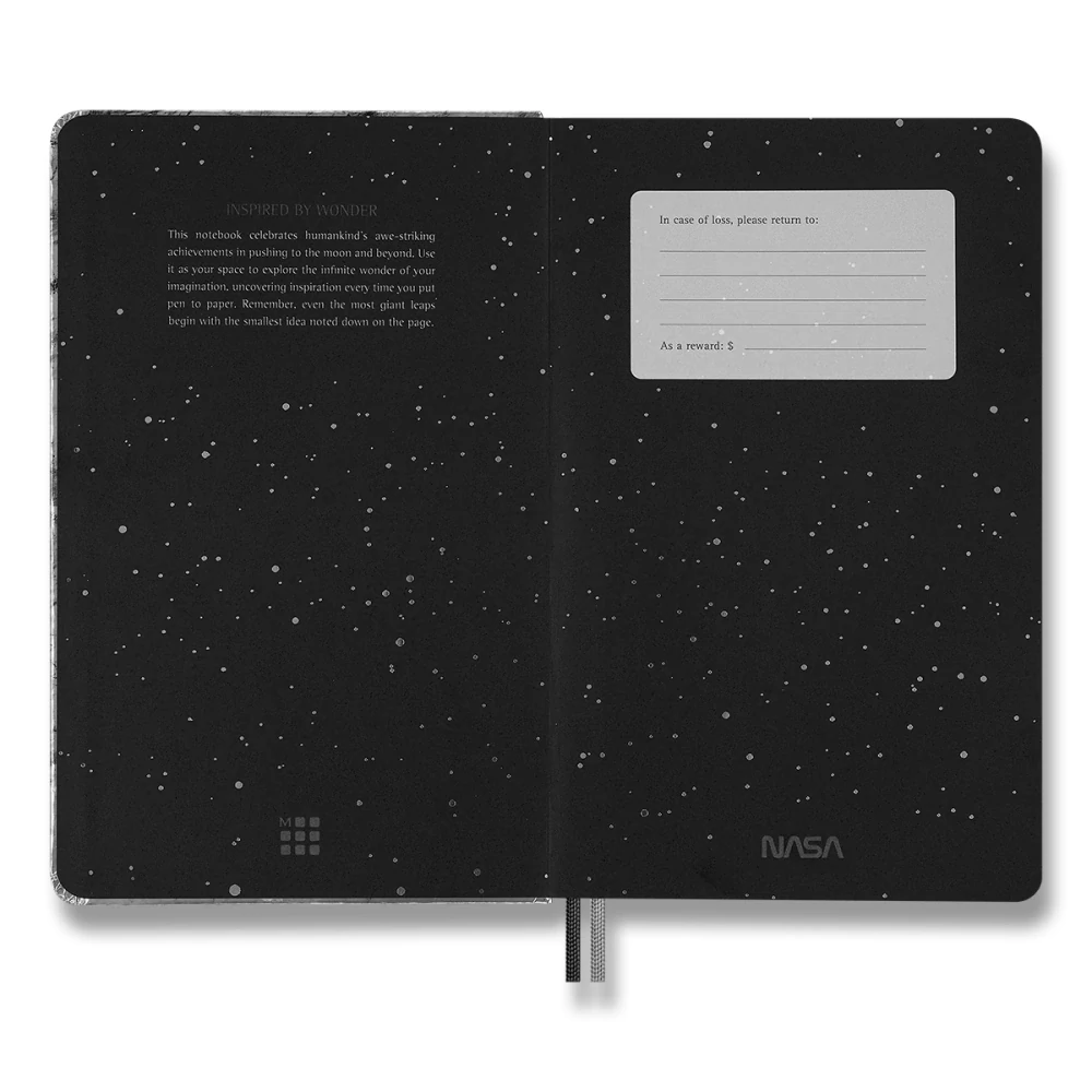 NASA-inspired sada Moleskine - zápisník linkovaný L a grafitové tužky v dárkové krabici