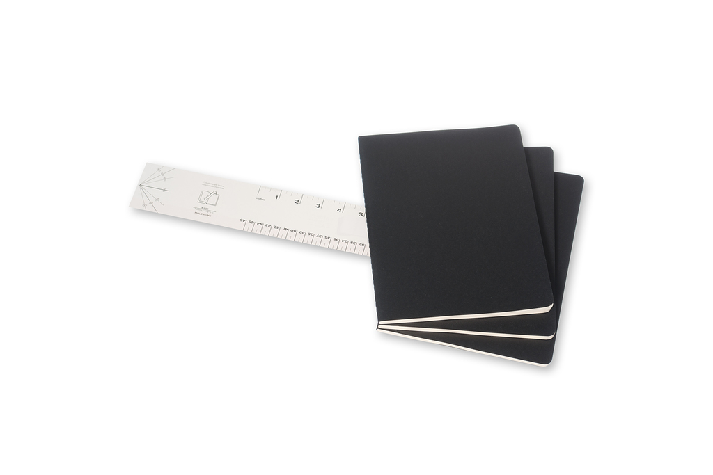 Sešity Moleskine Cahier 3 ks čisté černé XL