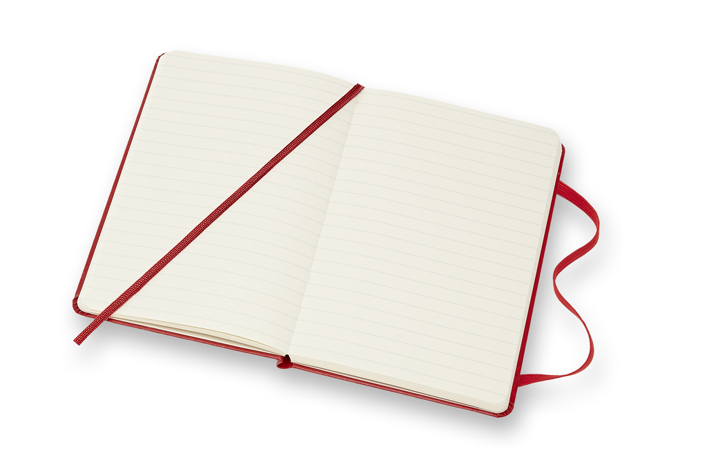 Zápisník Moleskine tvrdý linkovaný červený S
