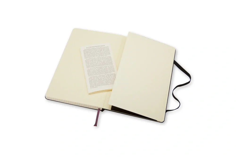 Zápisník Moleskine tvrdý čtverečkovaný černý L