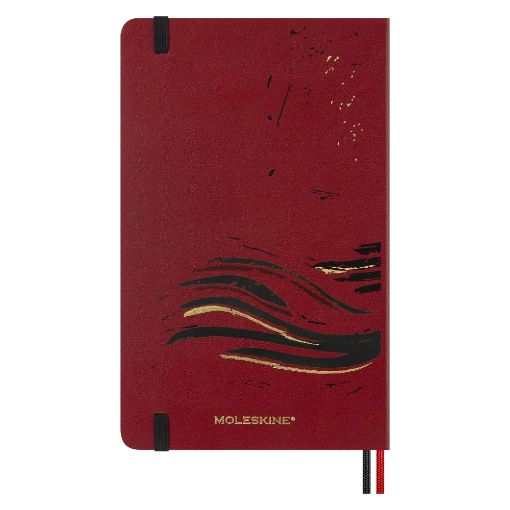Dárková sada Moleskine Horse Wood - zápisník linkovaný L a 4 grafitové tužky