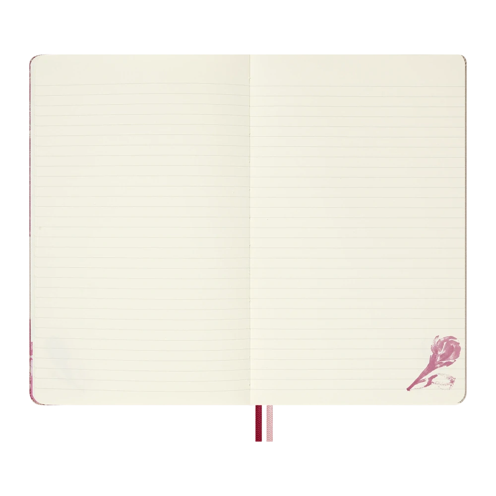 Kreativní sada Sakura - zápisník Moleskine linkovaný a čistý L a kuličkové pero v dárkové krabici