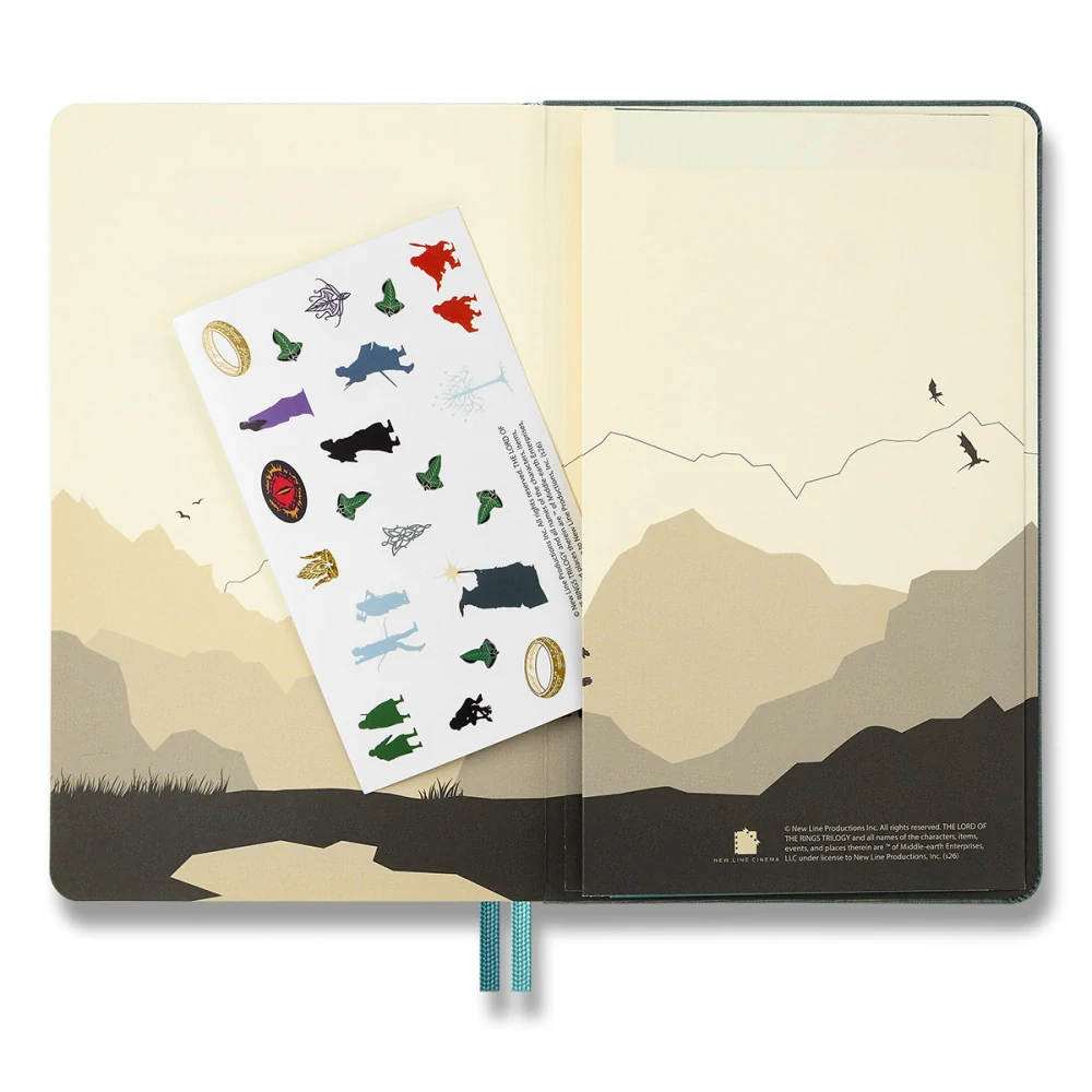 Zápisník MOLESKINE The Lord of the Rings linkovaný tvrdý L Aragorn v dárkové krabici