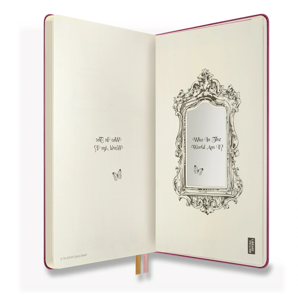 Alice in Wonderland zápisník Moleskine čistý tvrdý L
