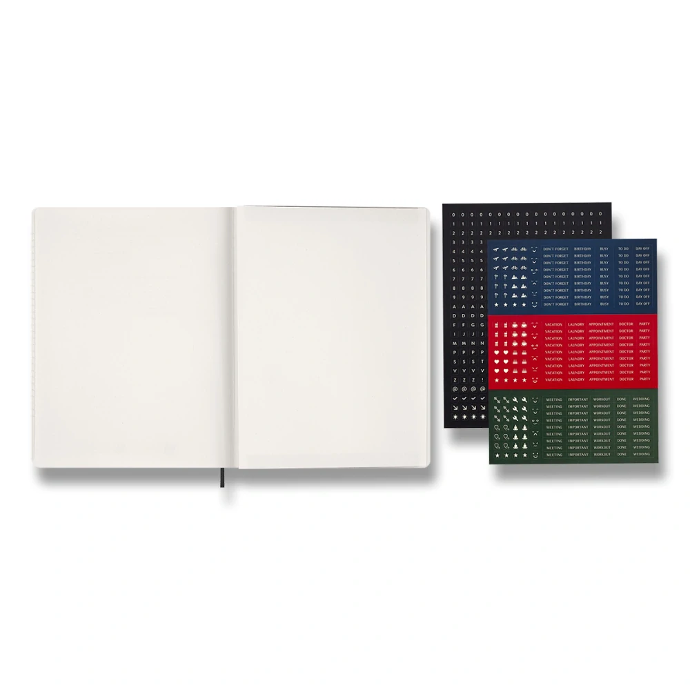 Essential 15měsíční vertikální týdenní diář Moleskine 2027 měkký černý XXL