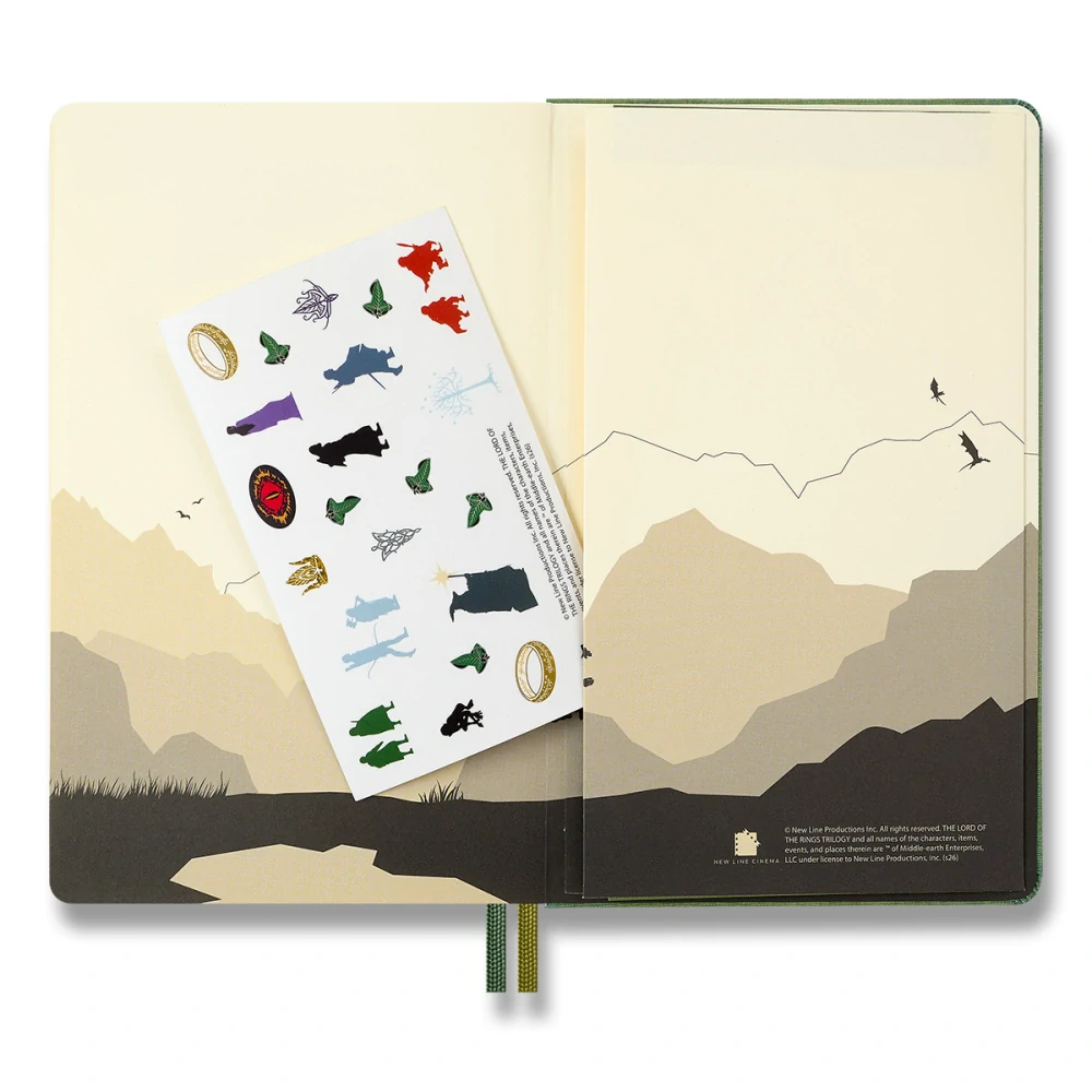 Diář MOLESKINE 2027 denní tvrdý The Lord of the Rings L Merry and Pippin