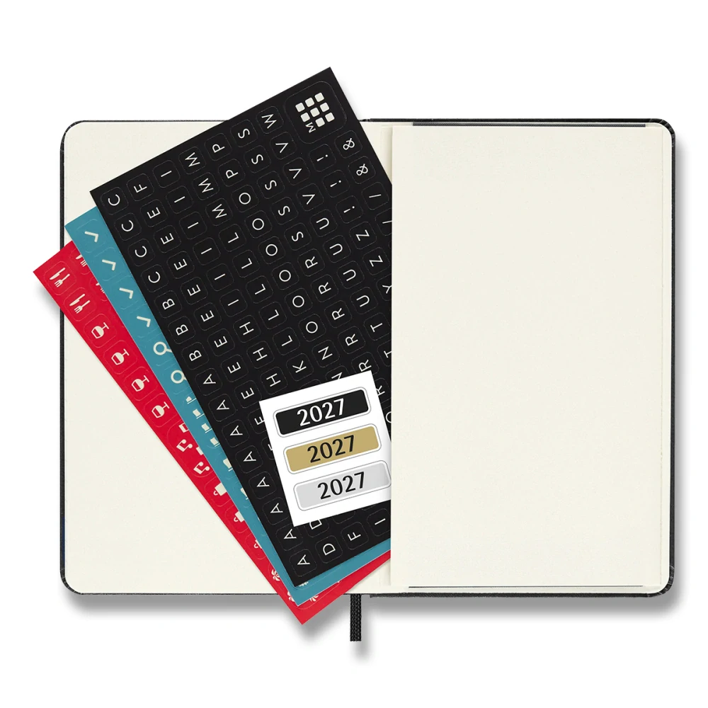 Plánovací zápisník Moleskine 2027 tvrdý černý S