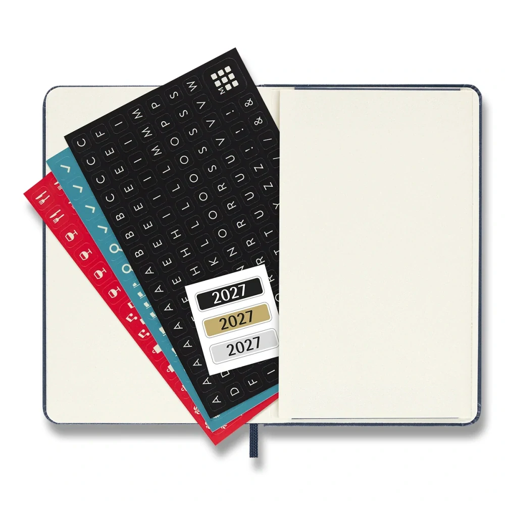 Plánovací zápisník Moleskine 2027 tvrdý modrý S