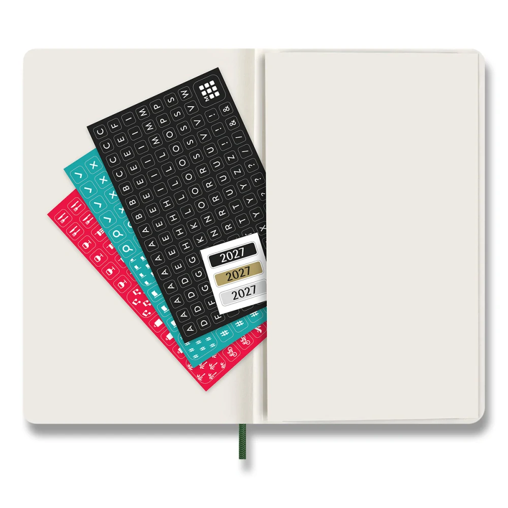 Plánovací zápisník Moleskine 2027 měkký zelený L