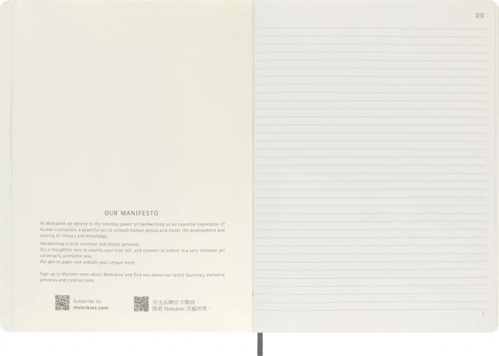 Smart zápisník Moleskine měkký linkovaný černý XL