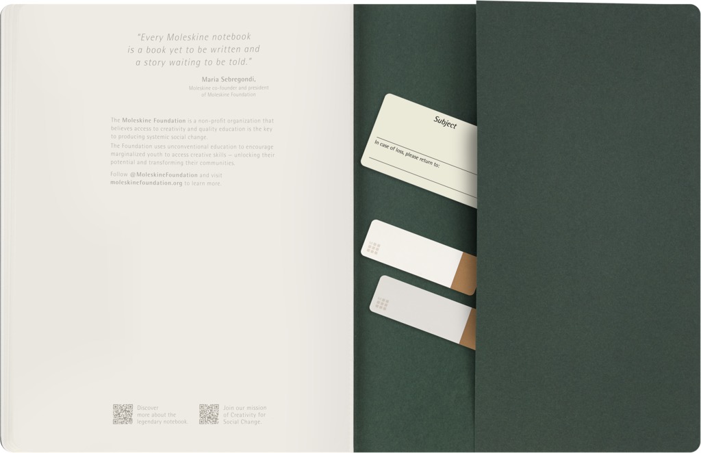 Sešit Moleskine Student Cahier 1 ks linkovaný zelený XXL