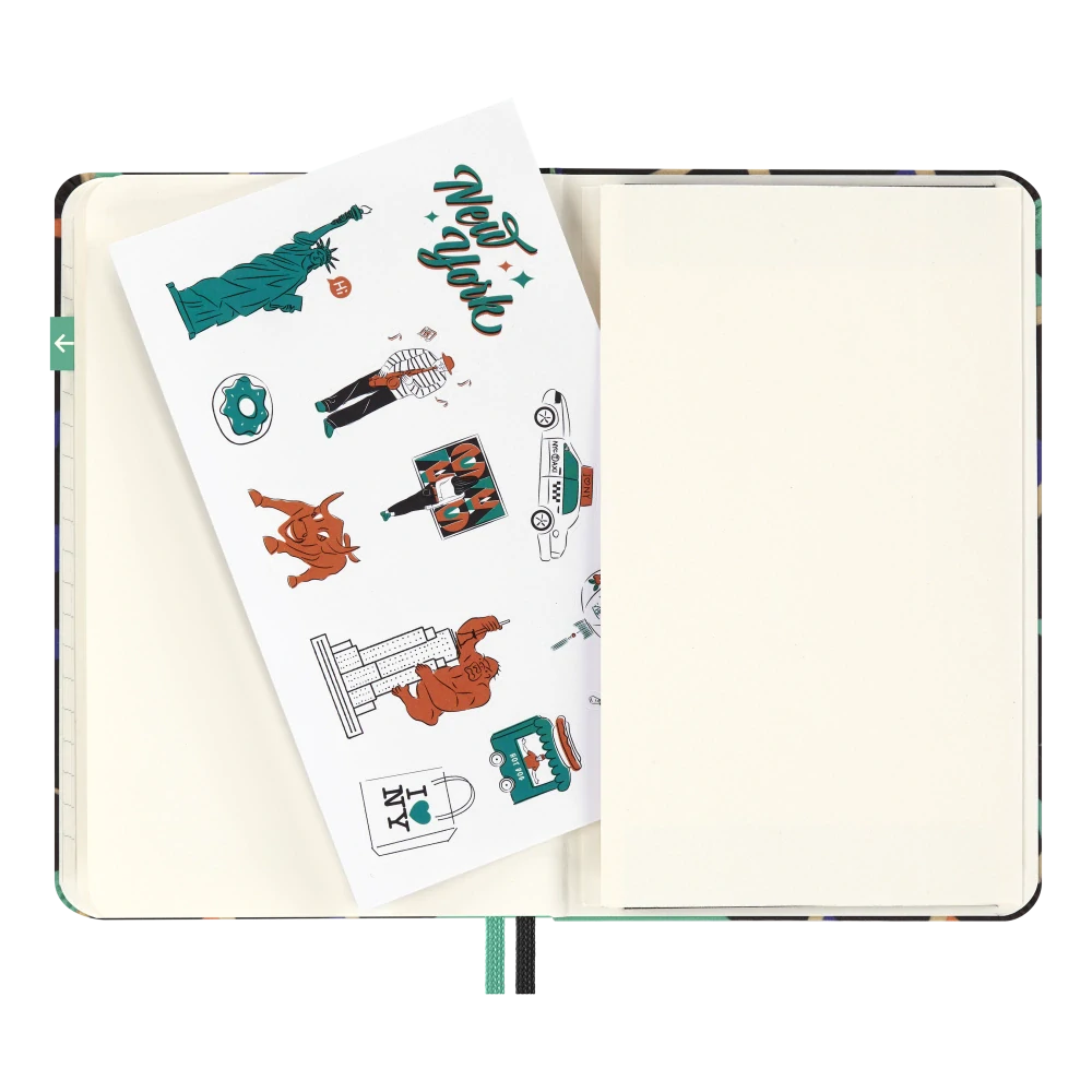 Zápisník Moleskine LUXE New York čistý/linkovaný tvrdý S