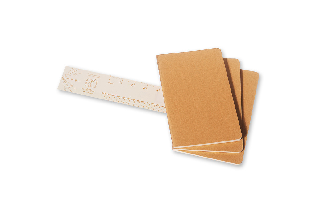 Sešity Moleskine Cahier 3 ks linkované karton L