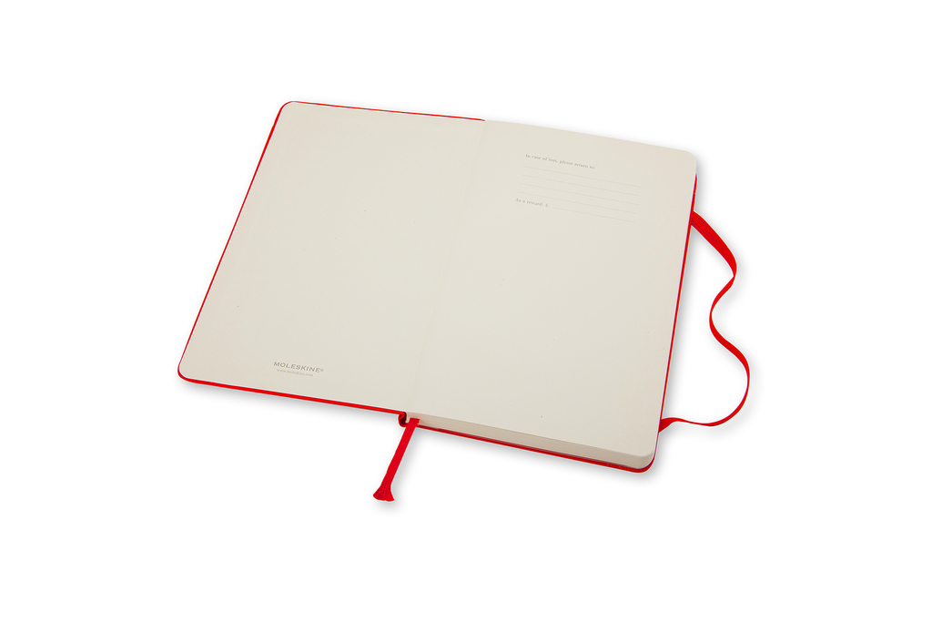 Zápisník Moleskine tvrdý linkovaný červený S