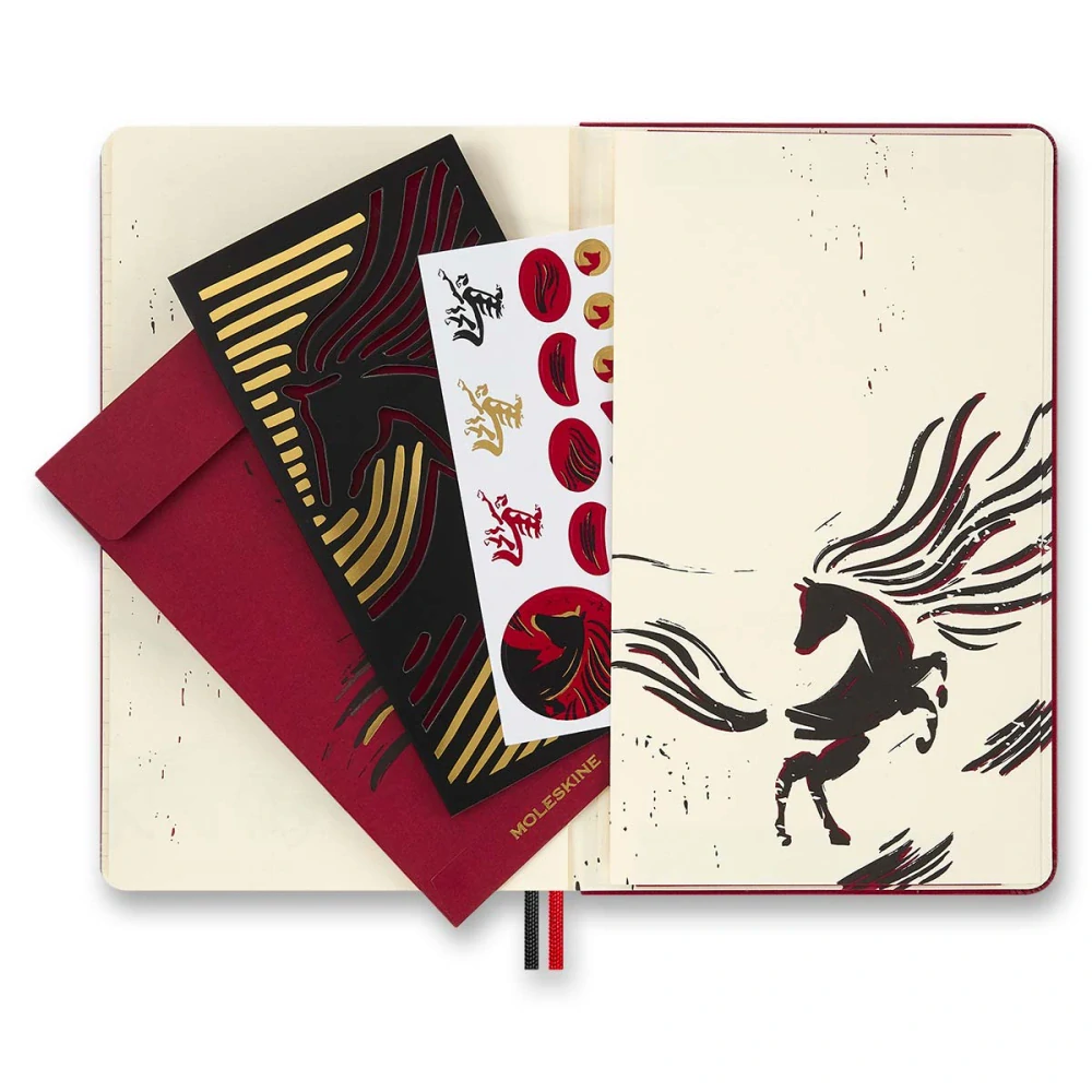 Zápisník Moleskine Horse Wood linkovaný L v dárkové krabici